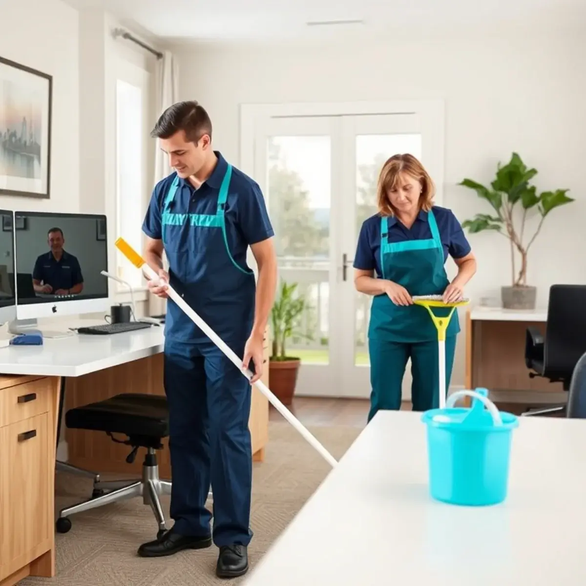 Workstations and conference rooms for office cleaning checklist small business in a New Jersey home