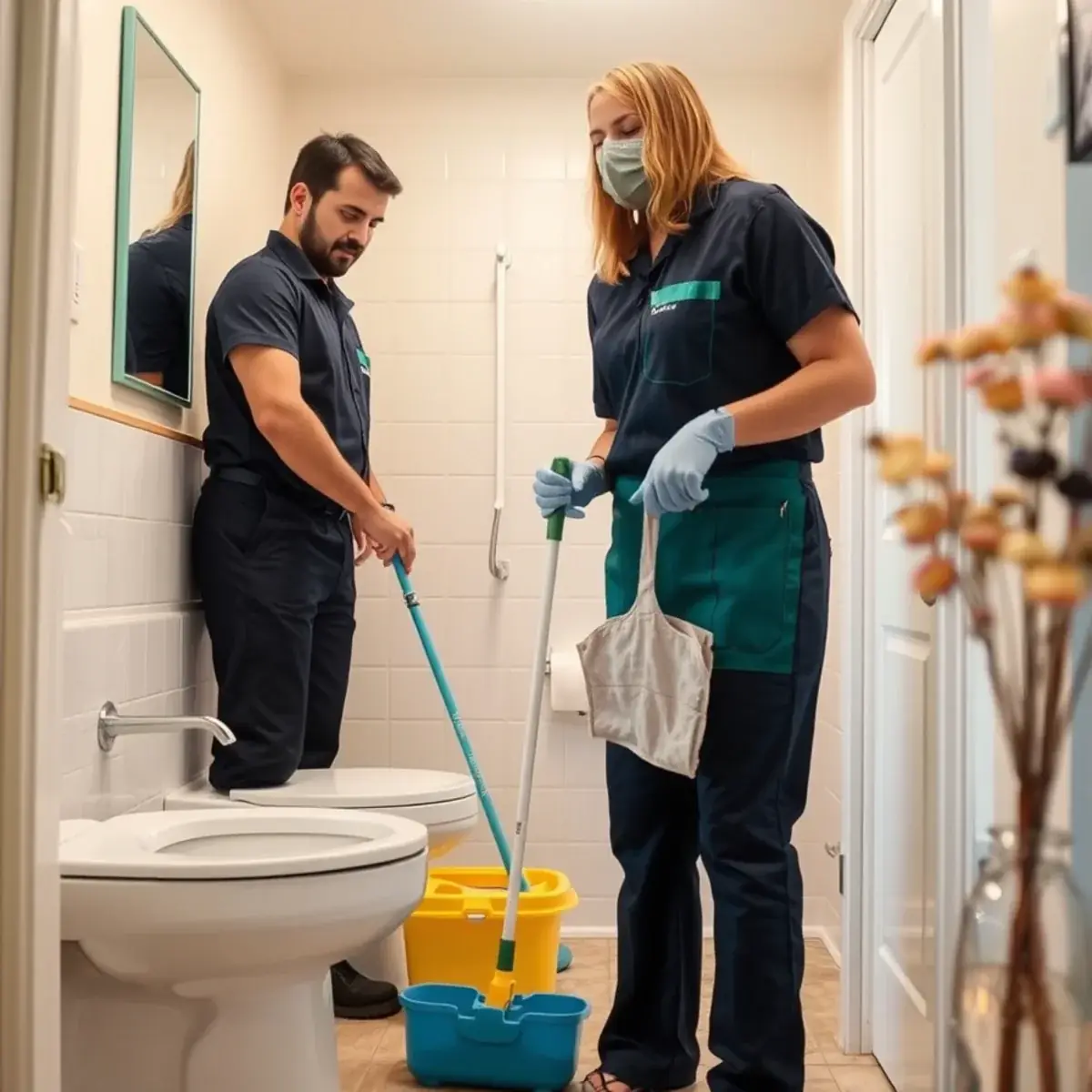 Restrooms and break rooms for office cleaning checklist small business in a New Jersey home