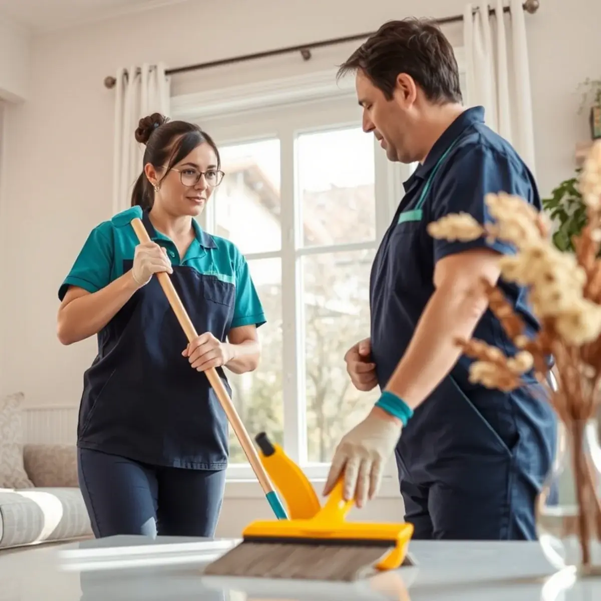 Client comparing recurring house cleaning frequencies and arrival windows
