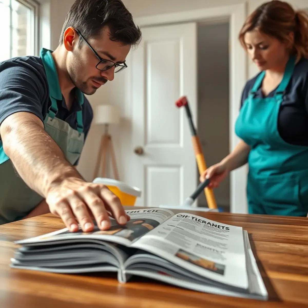 Cleaner planning a one-time or move-related cleaning visit with a homeowner