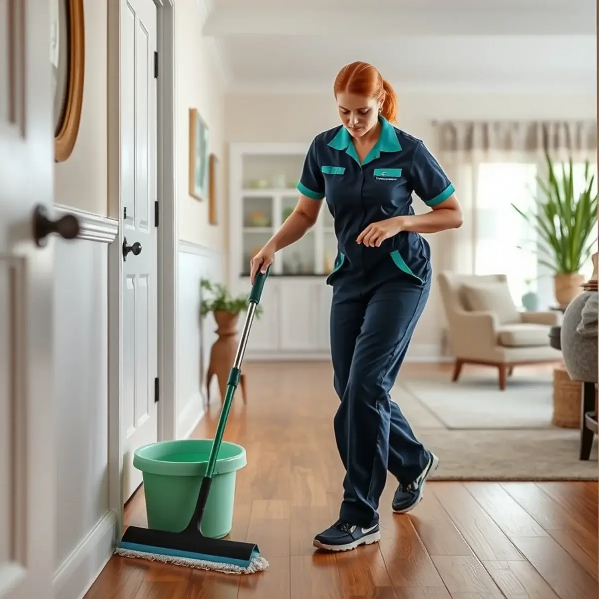 Professional cleaner working inside a Egg Harbor Township, New Jersey home