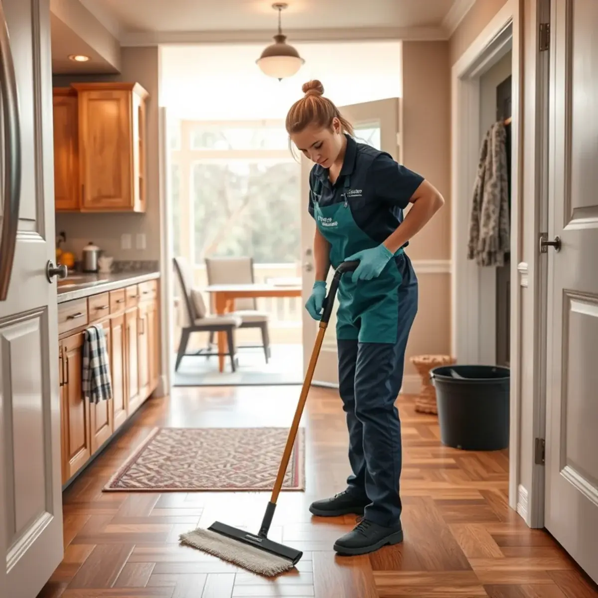 Professional cleaner working inside a Upper Deerfield, New Jersey home